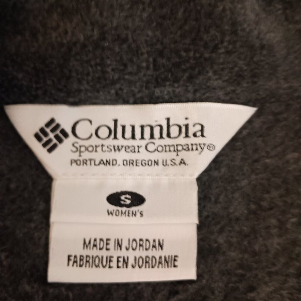 Columbia Dark Gray Fleece Vest Women’s Zip Pockets Size S Small - Picture 8 of 15